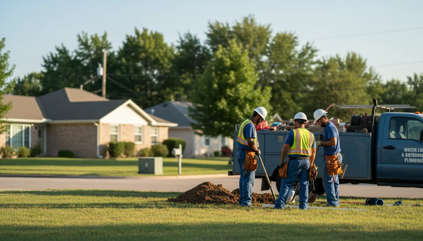 Residential water line and bathroom plumbing service in Bohemia, NY